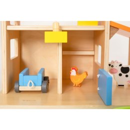 Viga Toys VIGA Drewniana Farma Dom Farmera Z Ogródkiem I Traktorem 21 el