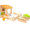 Viga Toys VIGA Drewniana Farma Dom Farmera Z Ogródkiem I Traktorem 21 el