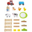 Viga Toys VIGA Drewniana Farma Dom Farmera Z Ogródkiem I Traktorem 21 el