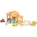 Viga Toys VIGA Drewniana Farma Dom Farmera Z Ogródkiem I Traktorem 21 el