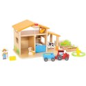 Viga Toys VIGA Drewniana Farma Dom Farmera Z Ogródkiem I Traktorem 21 el