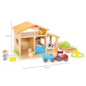 Viga Toys VIGA Drewniana Farma Dom Farmera Z Ogródkiem I Traktorem 21 el