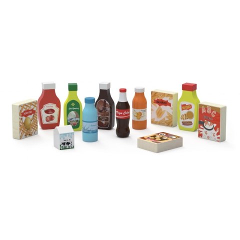 Viga Toys VIGA Drewniane Przekąski i Napoje Zestaw 12 Artykułów Spożywczych Viga Toys VIGA Drewniane Przekąski i Napoje Zestaw 12 Artykułów Spożywczych