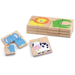 Viga Toys VIGA Drewniane Puzzle Magnetyczne Zwierzęta Układanka Certyfikat FSC