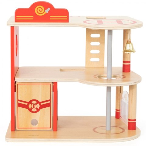 Viga Toys VIGA Drewniany Garaż Remiza Straży Pożarnej Zestaw 14 el Viga Toys VIGA Drewniany Garaż Remiza Straży Pożarnej Zestaw 14 el