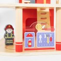 Viga Toys VIGA Drewniany Garaż Remiza Straży Pożarnej Zestaw 14 el