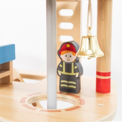 Viga Toys VIGA Drewniany Garaż Remiza Straży Pożarnej Zestaw 14 el Viga Toys VIGA Drewniany Garaż Remiza Straży Pożarnej Zestaw 14 el