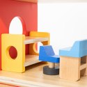 Viga Toys VIGA Drewniany Garaż Remiza Straży Pożarnej Zestaw 14 el