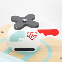 Viga Toys VIGA Drewniany Szpital Z Karetką Winda Zestaw 15 el