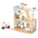 Viga Toys VIGA Drewniany Szpital Z Karetką Winda Zestaw 15 el