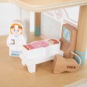 Viga Toys VIGA Drewniany Szpital Z Karetką Winda Zestaw 15 el