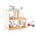 Viga Toys VIGA Drewniany Szpital Z Karetką Winda Zestaw 15 el