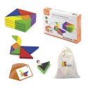 Viga Toys VIGA Tangram Drewniana Gra Logiczna Układanka Certyfikat FSC