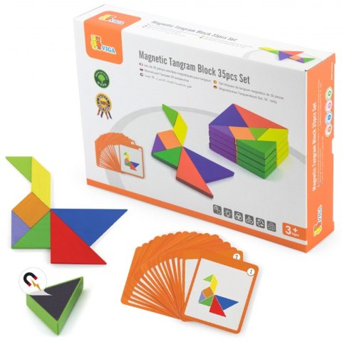 Viga Toys VIGA Tangram Drewniana Gra Logiczna Układanka Certyfikat FSC Viga Toys VIGA Tangram Drewniana Gra Logiczna Układanka Certyfikat FSC