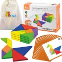 Viga Toys VIGA Tangram Drewniana Gra Logiczna Układanka Certyfikat FSC
