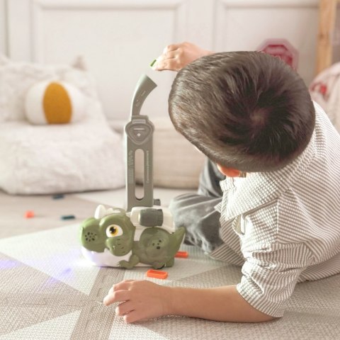 Woopie WOOPIE Elektryczna Ciuchcia Lokomotywa do Klocków Domino Dinozaur Pomarańczowy - 8 szt.