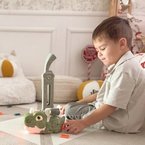 Woopie WOOPIE Elektryczna Ciuchcia Lokomotywa do Klocków Domino Dinozaur Pomarańczowy - 8 szt.