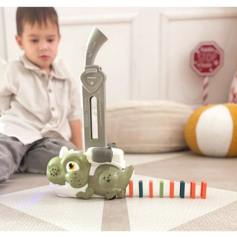 Woopie WOOPIE Elektryczna Ciuchcia Lokomotywa do Klocków Domino Dinozaur Pomarańczowy - 8 szt.