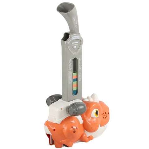 Woopie WOOPIE Elektryczna Ciuchcia Lokomotywa do Klocków Domino Dinozaur Pomarańczowy - 8 szt.