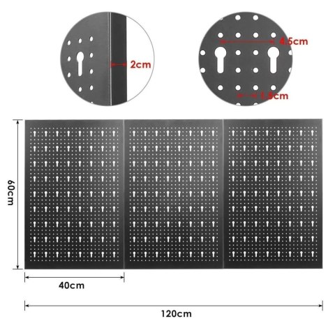 Bituxx Metalowa tablica narzędziowa warsztatowa 120x60 cm z 25 uchwytami do Garażu Bituxx Metalowa tablica narzędziowa warsztatowa 120x60 cm z 25 uchwytami do Garażu