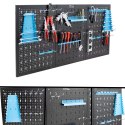 Bituxx Metalowa tablica narzędziowa warsztatowa 120x60 cm z 25 uchwytami do Garażu
