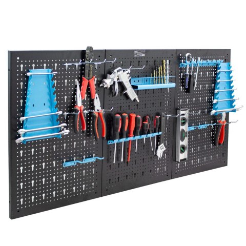 Bituxx Metalowa tablica narzędziowa warsztatowa 120x60 cm z 25 uchwytami do Garażu Bituxx Metalowa tablica narzędziowa warsztatowa 120x60 cm z 25 uchwytami do Garażu