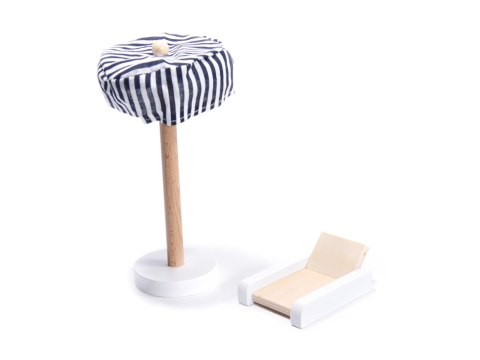 Domek dla lalek drewniany MDF mebelki 78cm czarny LED Kik Sp. z o. o. Sp. k.