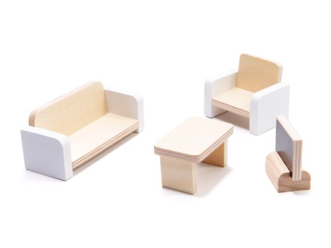 Domek dla lalek drewniany MDF mebelki 78cm czarny LED Kik Sp. z o. o. Sp. k.