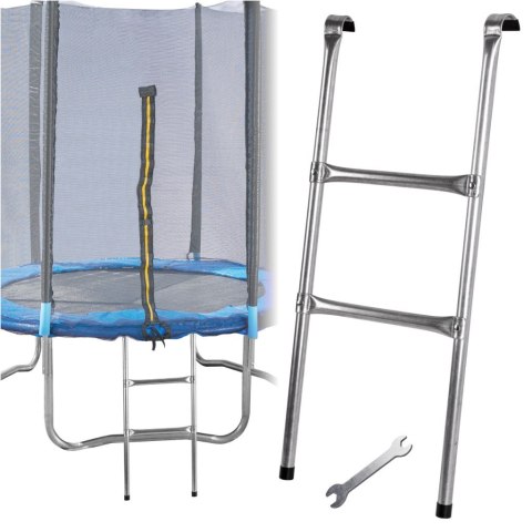 Drabinka do trampoliny ogrodowej schodki uniwersalna metalowa 86,5 x 37 cm Kik Sp. z o. o. Sp. k. Drabinka do trampoliny ogrodowej schodki uniwersalna metalowa 86,5 x 37 cm Kik Sp. z o. o. Sp. k.