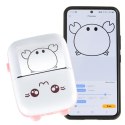Drukotek drukarka mini termiczna do zdjęć notatek etykiet + kabel USB kotek kot różowy Kik Sp. z o. o. Sp. k.