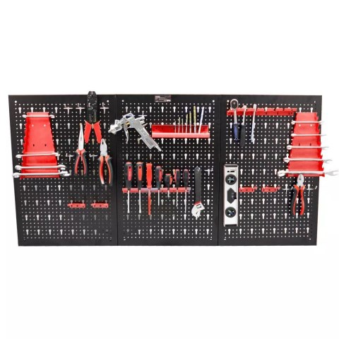 E-hurtownia Tablica warsztatowa narzędziowa perforowana 120x60 cm komplet 25 uchwytów E-hurtownia Tablica warsztatowa narzędziowa perforowana 120x60 cm komplet 25 uchwytów