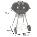 Grill ogrodowy węglowy na brykiet zamykany z pokrywą wentylacją i półką Malis Sp. z o. o.