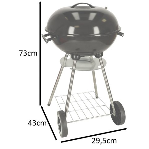 Grill ogrodowy węglowy na brykiet zamykany z pokrywą wentylacją i półką Malis Sp. z o. o. Grill ogrodowy węglowy na brykiet zamykany z pokrywą wentylacją i półką Malis Sp. z o. o.