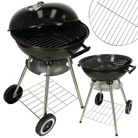 Grill ogrodowy węglowy na brykiet zamykany z pokrywą wentylacją i półką Malis Sp. z o. o. Grill ogrodowy węglowy na brykiet zamykany z pokrywą wentylacją i półką Malis Sp. z o. o.
