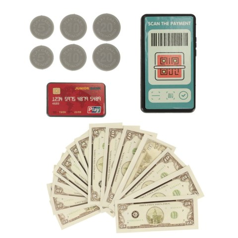 Kasa fiskalna dla dzieci supermarket sklep skaner kalkulator koszyk z akcesoriami 36 el. Kik Sp. z o. o. Sp. k. Kasa fiskalna dla dzieci supermarket sklep skaner kalkulator koszyk z akcesoriami 36 el. Kik Sp. z o. o. Sp. k.
