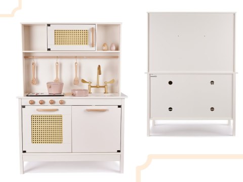 Kuchnia dla dzieci drewniana MDF retro z akcesoriami BOHO 100cm Kik Sp. z o. o. Sp. k. Kuchnia dla dzieci drewniana MDF retro z akcesoriami BOHO 100cm Kik Sp. z o. o. Sp. k.