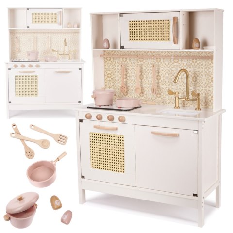 Kuchnia dla dzieci drewniana MDF retro z akcesoriami BOHO 100cm Kik Sp. z o. o. Sp. k. Kuchnia dla dzieci drewniana MDF retro z akcesoriami BOHO 100cm Kik Sp. z o. o. Sp. k.