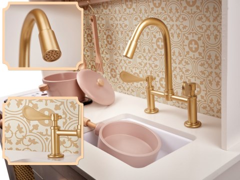 Kuchnia dla dzieci drewniana MDF retro z akcesoriami BOHO 100cm Kik Sp. z o. o. Sp. k. Kuchnia dla dzieci drewniana MDF retro z akcesoriami BOHO 100cm Kik Sp. z o. o. Sp. k.