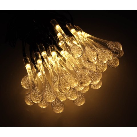 Lampki solarne ogrodowe łezki 6,5m 30LED ciepły biały Kik Sp. z o. o. Sp. k. Lampki solarne ogrodowe łezki 6,5m 30LED ciepły biały Kik Sp. z o. o. Sp. k.