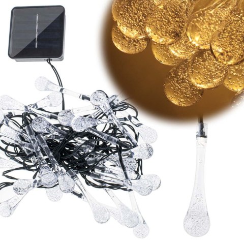 Lampki solarne ogrodowe łezki 6,5m 30LED ciepły biały Kik Sp. z o. o. Sp. k. Lampki solarne ogrodowe łezki 6,5m 30LED ciepły biały Kik Sp. z o. o. Sp. k.
