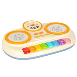 Pianinko organki interaktywne dla dzieci edukacyjne beżowe Kik Sp. z o. o. Sp. k.