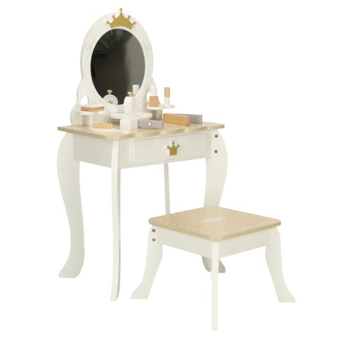 Toaletka drewniana dla dziewczynki LULILO Bella lustro taboret akcesoria Kik Sp. z o. o. Sp. k. Toaletka drewniana dla dziewczynki LULILO Bella lustro taboret akcesoria Kik Sp. z o. o. Sp. k.