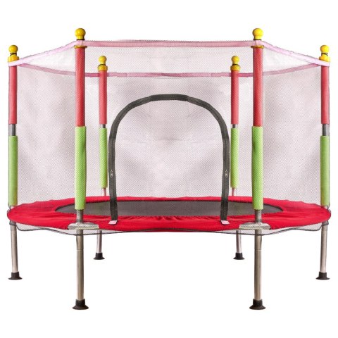 Trampolina do domu ogrodu dla dzieci siatka 140cm 55inch czerwona Kik Sp. z o. o. Sp. k.