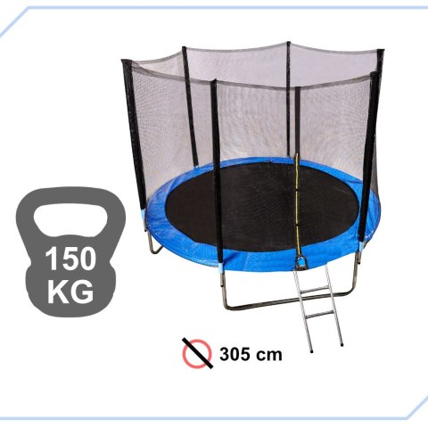 Trampolina ogrodowa dla dzieci siatka 305cm 10ft 42kg Kik Sp. z o. o. Sp. k. Trampolina ogrodowa dla dzieci siatka 305cm 10ft 42kg Kik Sp. z o. o. Sp. k.