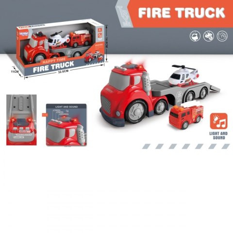 Woopie WOOPIE Czerwona Laweta Straży Pożarnej City Truck Efekty Dźwiękowe i Świetlne Woopie WOOPIE Czerwona Laweta Straży Pożarnej City Truck Efekty Dźwiękowe i Świetlne