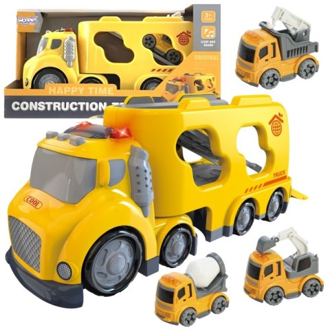 Woopie WOOPIE Duża Żółta Laweta City Truck Efekty Dźwiękowe i Świetlne