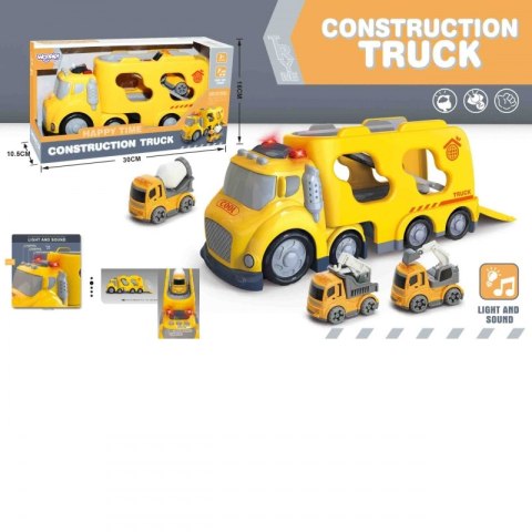 Woopie WOOPIE Duża Żółta Laweta City Truck Efekty Dźwiękowe i Świetlne