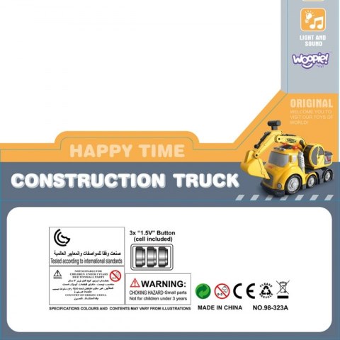 Woopie WOOPIE Koparka City Truck Efekty Dźwiękowe i Świetlne Woopie WOOPIE Koparka City Truck Efekty Dźwiękowe i Świetlne