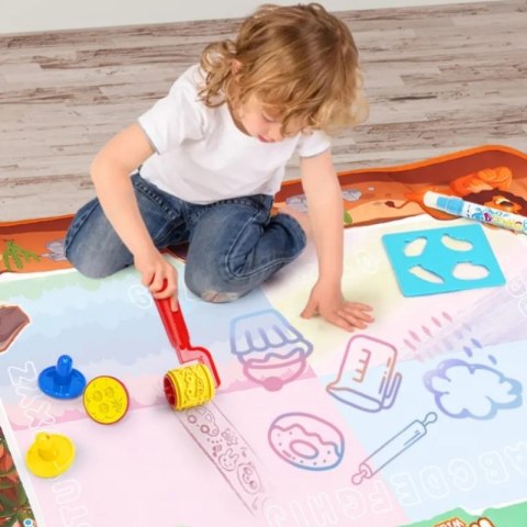 Woopie WOOPIE Magiczna Mata do Malowania Wodą XXL Pieczątki Cyferki 100cm Woopie WOOPIE Magiczna Mata do Malowania Wodą XXL Pieczątki Cyferki 100cm