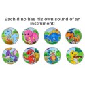 Woopie WOOPIE Mata Muzyczna XXL Dinusie 2w1 Pianinko 8 Melodii 110cm